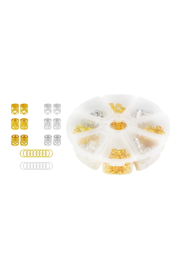 100pcs Hair Extension Link Metal Hair Rings Gold Silver Hair Decoration for Hair Braiding and Styling