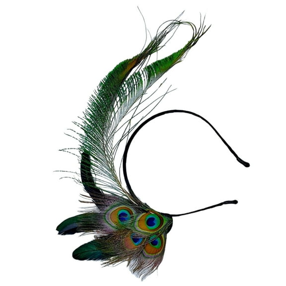 FENOHREFE 1920s FlapperHeadband Peacocks Headpiece VintageHairAccessory for Women ShowgirlsHeadpiece