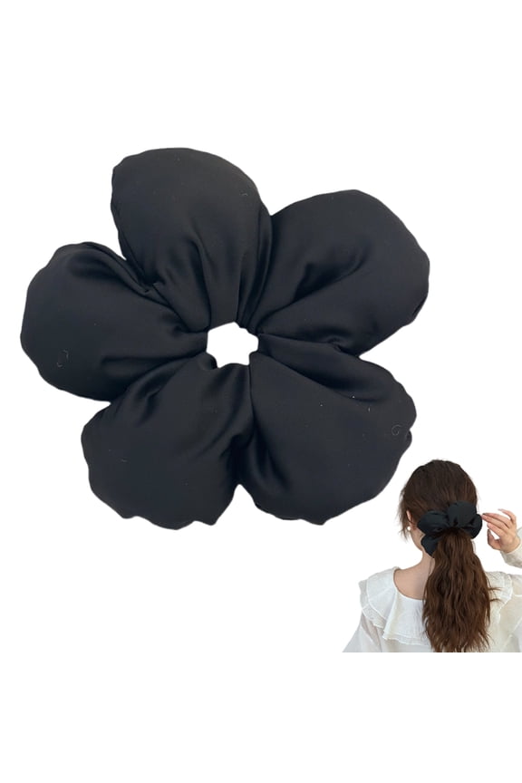 3D Flower Hair Scrunchies Thick Updo Oversized Hair Scrunchy Elegant Hair Rope Scrunchies Women Ponytail Holder