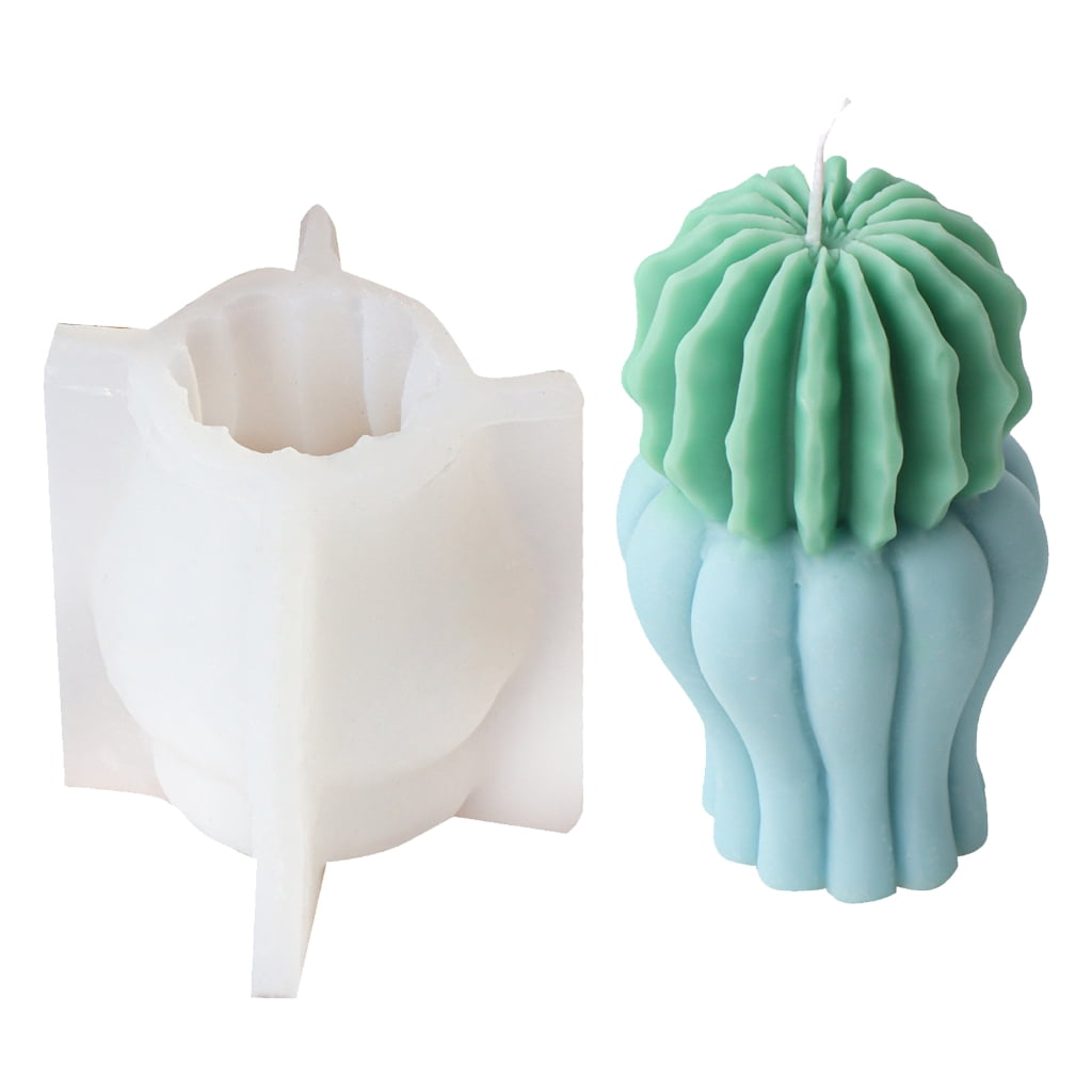 FENOHREFE 3D Silicone Mould Flower Vase Shape Scented Candle Mold Epoxy Resin Molds for Ornament Aromatherapys Crafting Moulds
