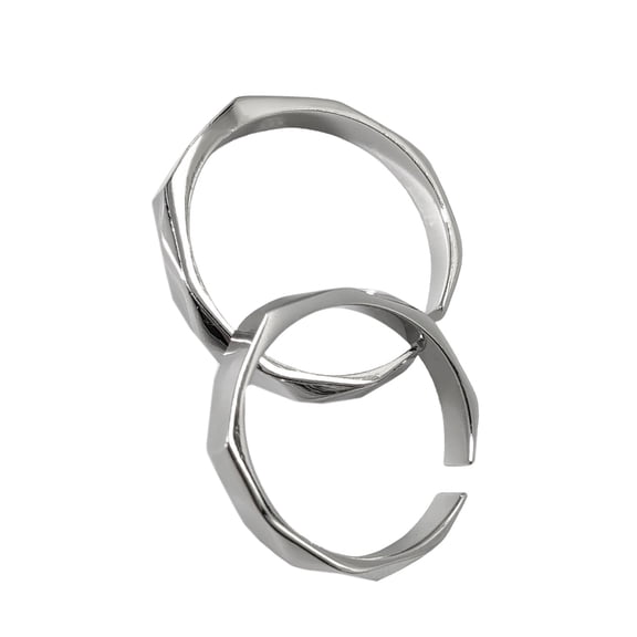 FENOHREFE Adjustable Sterlings Silver Couple Rings Light Shaped Secret Projection Rings Fashionable for Men and Women