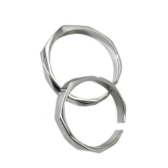 FENOHREFE Adjustable Sterlings Silver Couple Rings Light Shaped Secret Projection Rings Fashionable for Men and Women