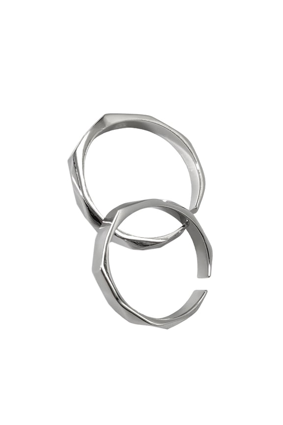 Adjustable Sterlings Silver Couple Rings Light Shaped Secret Projection Rings Fashionable for Men and Women