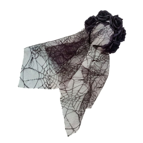 FENOHREFE Adult Flower Lace Veil Shape Hairband Bride Hair Hoop Makeup Masquerades Party Music Festivals Role Play Headpieces