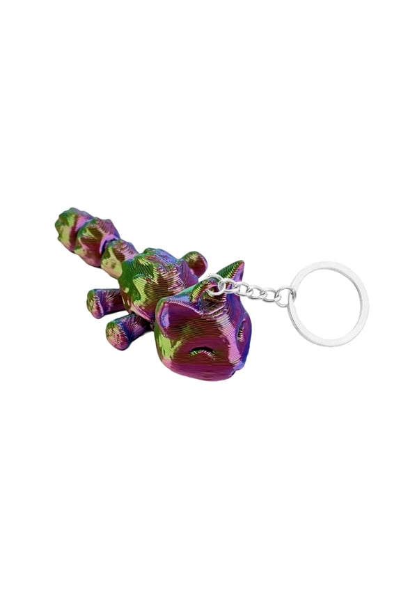 Artistic 3D Printed Cat Keychain Charm 3D Printed Cat Keyring With Movable Links For Unique And Stylish Key Accessory