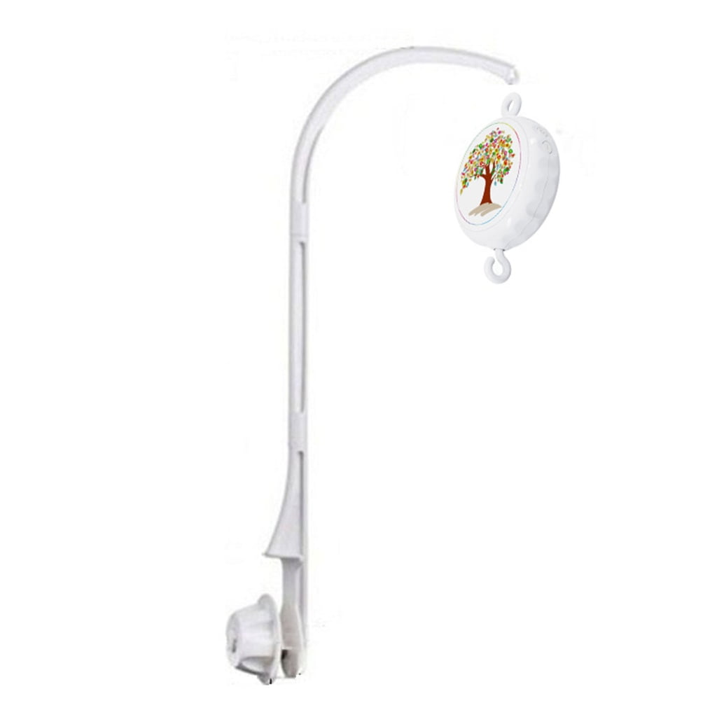 FENOHREFE Ba-- Bells and Frame Arm Bracket Ba-- Musical Crib Mobile Toy 24 Songs Move Battery Operated Music Box