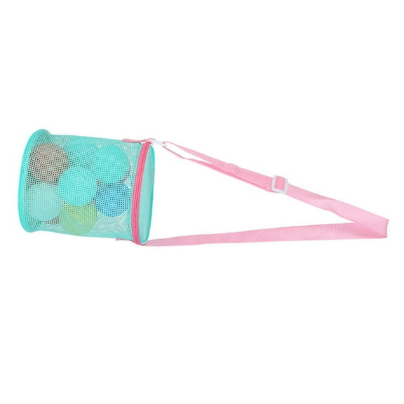 FENOHREFE Beach Toy Bag Mesh Beach Bag Beach Net Bag Bucket Bag Sand Toy Storage Bag Beach Shoulders Bag for Kids Women and Girls