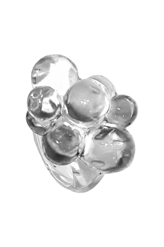 Beaded Acrylic Rings Featuring Fashion Designs and Colors Flower Rings Unique Hand Jewelry Present for Fashion Women