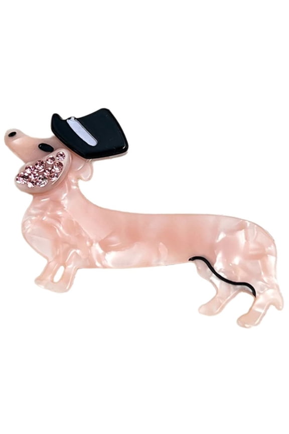 Cartoon Dog Hair Clip Unique Hairpin Funny Acetate Hairpieces Friendly Hair Decoration for Fashion Enthusiast