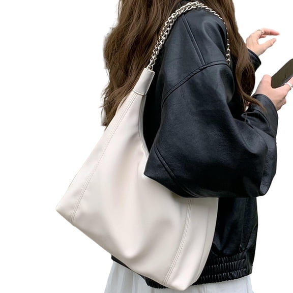 FENOHREFE Casual Female Handbag Stylish and Functional Solid Color Ladies Commute Shoulder Bag