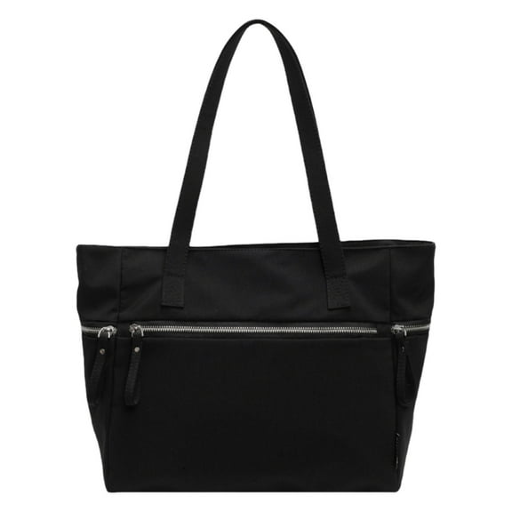 FENOHREFE Casual Unisex Canvas Shoulder Bag for College Student Large Capacity Handbag for Class and Commuting Zippered Book Bag