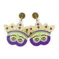 thumbnail image 1 of FENOHREFE Colorful Layered Tassels Earrings Dangle Drop Earrings for Women Mardi Gras Carnival Ear Jewelry Ear Hooks, 1 of 7