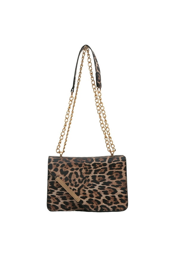 Creative Leopard Designs Crossbody Bag PU Leather Shoulder Purse Office Casual Bag Underarm Handbag For Fashion Women