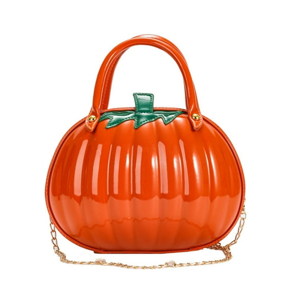 FENOHREFE Crossbody Shoulder Bag Large Capacity Lady Purse for Women Girl PU Bag Small Round Bags Halloween Pumpkin Handbag