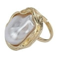 thumbnail image 1 of FENOHREFE Delicate Irregular Pearls Rings Adjustable Rings Metal Jewelry Comfortable Rings Alloy Texture Present for Women and Gir, 1 of 8