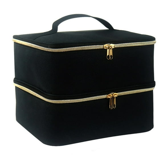 FENOHREFE Double Layer NailPolish Carrying Bag Bag Holds 30 Bottles NailPolish Storage Box Case with Handle Portable