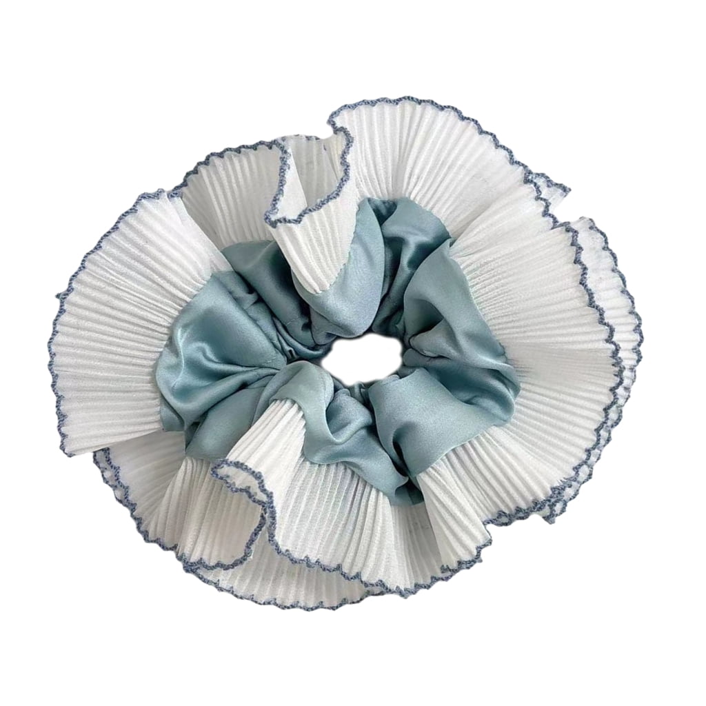 FENOHREFE Double Layer Ruffle Elastic Hair Ties Soft  display picture 3