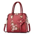 thumbnail image 1 of FENOHREFE Elegant Embroidery Crafted Handbag PU Leather Crossbody Bag Shoulder Purse Suitable for Fashion Women, 1 of 8