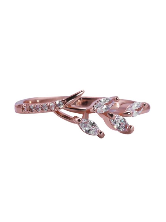 Elegant Floral Branch Rings Symbolizing Nature's Beauty Sturdy Brass Materials Handcraft for Comfort Wear and Styles