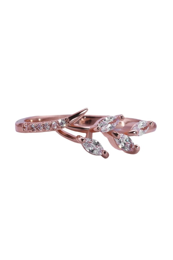 Elegant Floral Branch Rings Symbolizing Nature's Beauty Sturdy Brass Materials Handcraft for Comfort Wear and Styles