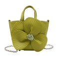 thumbnail image 1 of FENOHREFE Elegant PU Leather Floral Purse Small Bucket Bag with Chain Strap for Women Evening Party Crossbody Shoulder Handbag, 1 of 8