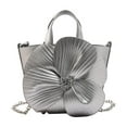 thumbnail image 1 of FENOHREFE Elegant PU Leather Floral Purse Small Bucket Bag with Chain Strap for Women Evening Party Crossbody Shoulder Handbag, 1 of 8