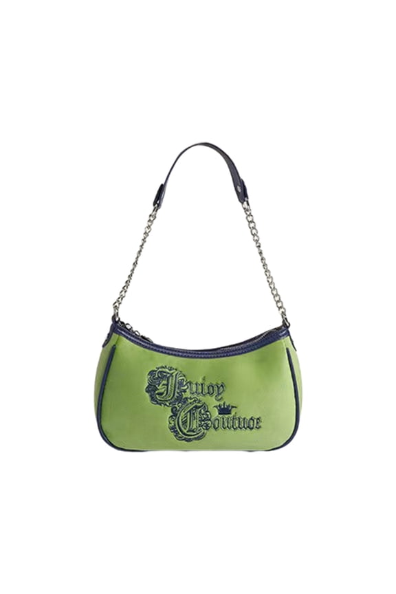 Fashionable Armpit Bag Handbag Shoulder Bags with Retro Design and Green Embroidery for Adults Women