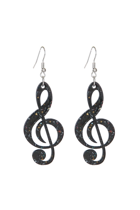 Fashionable Cartoon Acrylic Music Note Dangle Earrings Trendy Ear Studs Handmade Jewewry for Women for Everyday Use