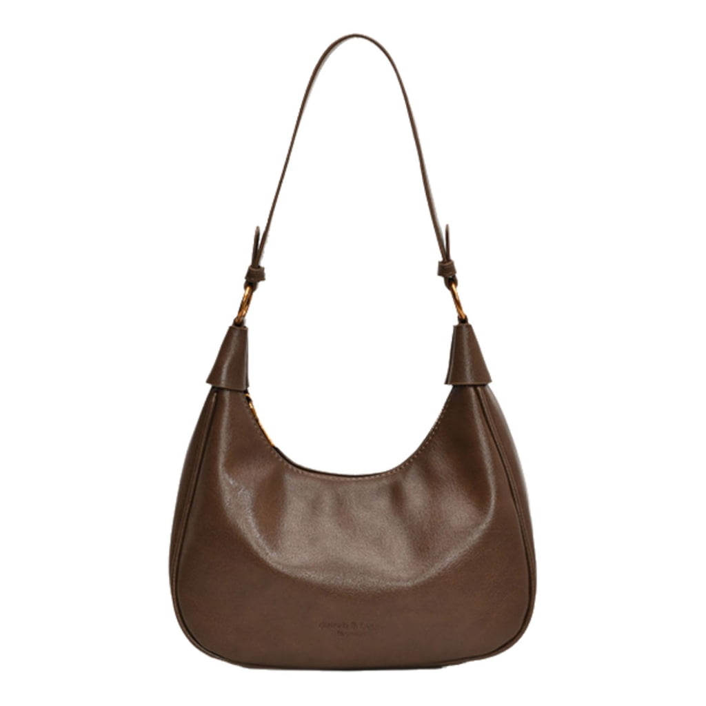 FENOHREFE Fashionable Half Moon Bag for Women and Girls PU Leather Shoulder Purse Crescent Crossbody Bags with Adjustable Strap