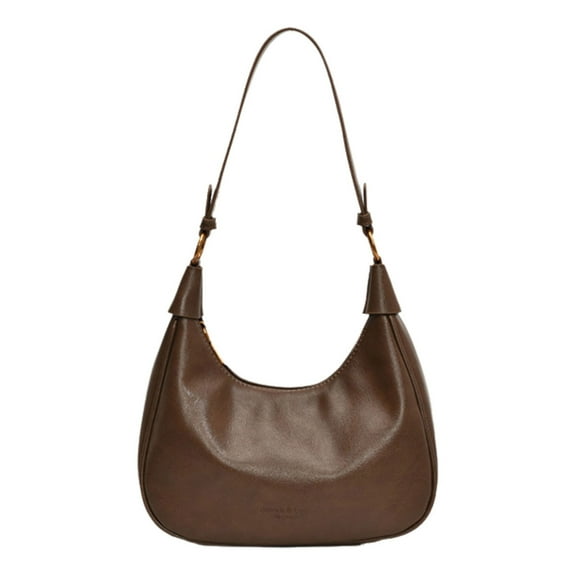 FENOHREFE Fashionable Half Moon Bag for Women and Girls PU Leather Shoulder Purse Crescent Crossbody Bags with Adjustable Strap