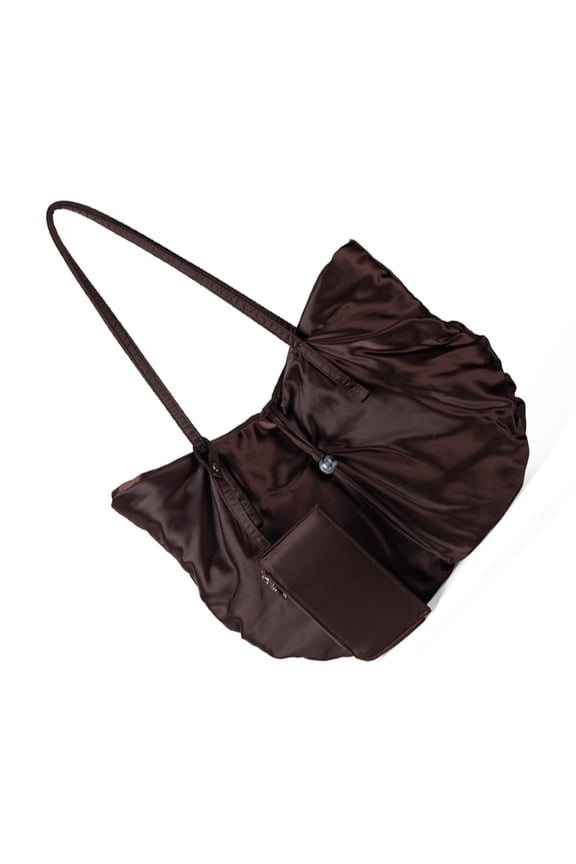 Fashionable Handbag Nylon with Detachable Purse Pleated Designs Suitable for Women and Girls Organizing Essential