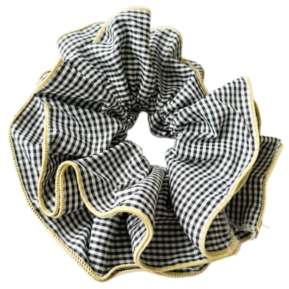 FENOHREFE Fashionable Ruffled Double Layer Scrunchies for Women Korean Oversized Pleated Hair Ties Hair Decoration