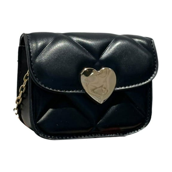 FENOHREFE Fashionable Small Crossbody Bags PU Leather Satchel Quilted Shoulder Bag with Chain Strap for Women and Girls