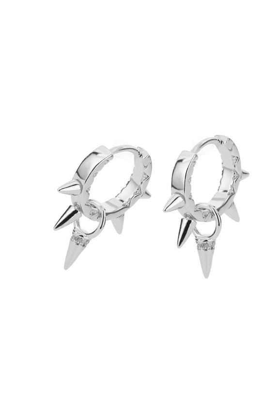 Fashionable Spikes Rivet Ear Cuff Simple and Fashionable Hoop Earrings Ear Accessory for Daily Commute and Formal Event