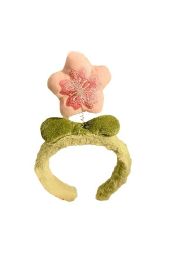 Floral Hairbands Festive Photo Booth Props Plush Flower Headbands Party Headpiece Fun Headbands for Music Festivals