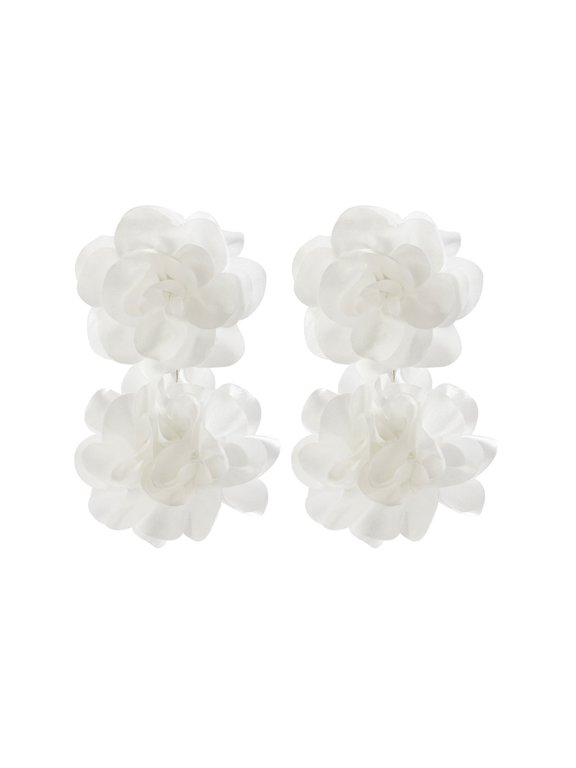 Flower Shaped Exaggerate Earrings Eye Catching Blossom Ear Rings Flowers Dangle Earrings Elegant Parties Jewelry
