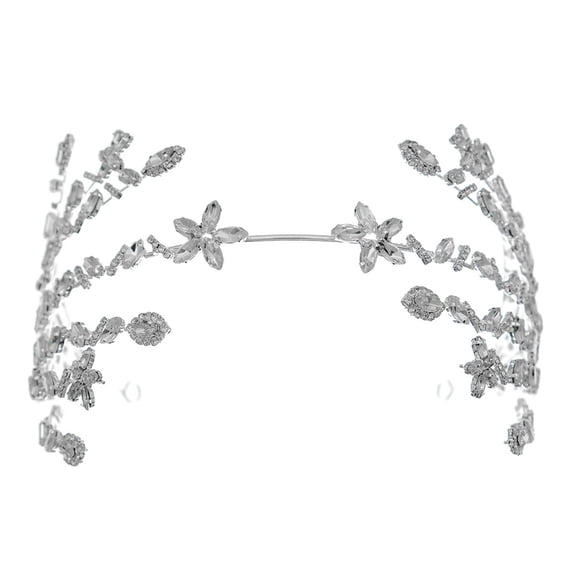 FENOHREFE Formal Event Crystal Headband Glittering Rhinestones Hairband Wedding Bride Headband Evening Dress Hairstyle Accessory
