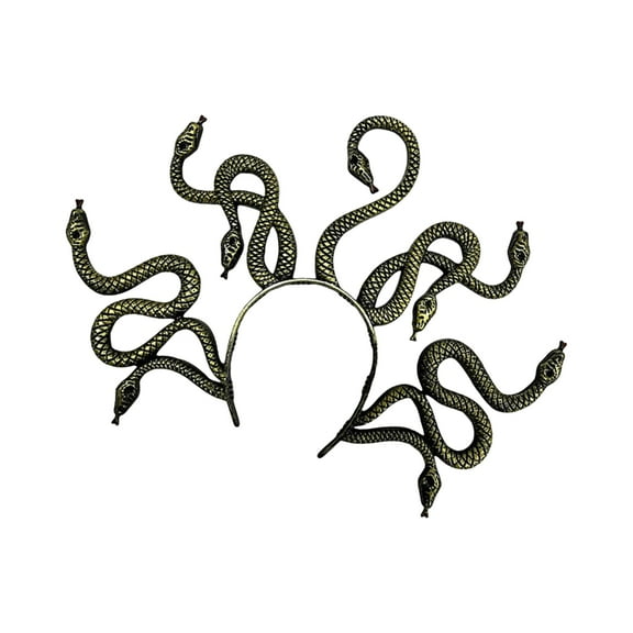 FENOHREFE Hairbands Halloween Photo Booth Props Metallic Snake Headbands Party Headpiece Crowns Headbands for Music Festivals