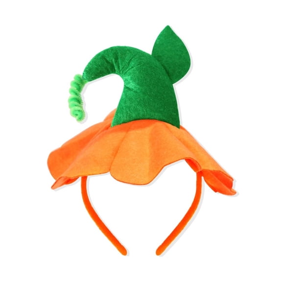FENOHREFE Halloween Pumpkin Hat Headband Styling Headpieces Funny Headwear Cartoon Festive Hair Accessory For Parties