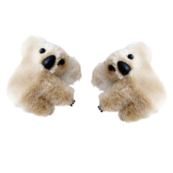 FENOHREFE Koala Hair Clip for Girls Plush Hair Claw Soft and Comfortable Hairpin Strong Grip for Daily Sweet Hairstyles