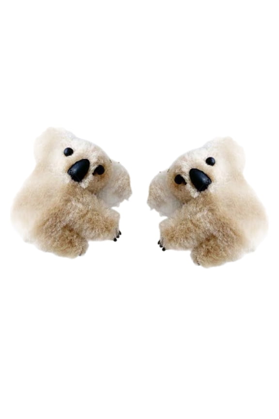 Koala Hair Clip for Girls Plush Hair Claw Soft and Comfortable Hairpin Strong Grip for Daily Sweet Hairstyles