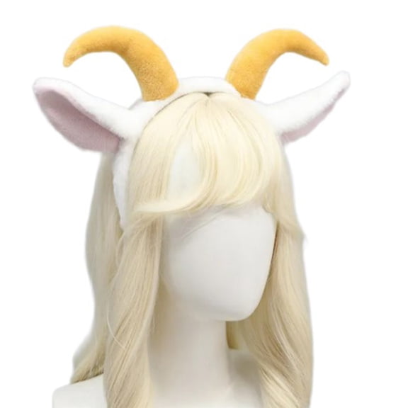 FENOHREFE Lamb Hairbands Festive Photo Props Sheep Horn Headbands Party Headpiece Fun Headbands for Music Festivals