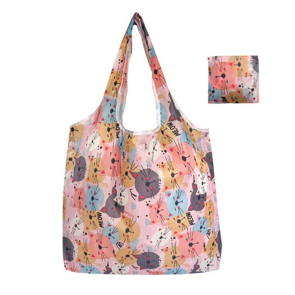 FENOHREFE Large Capacity Foldable Shopping Bag Water Resistant Reusable Washable Grocery Bag for Outdoor Camping Travel Handbag