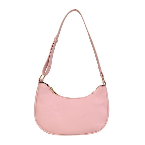 FENOHREFE Leather Shoulder Bag Large Capacity Bag for Women Girl Purse Fashion Simple Leisure Casual Bag Solid Color