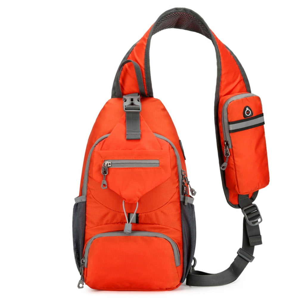 FENOHREFE Mans Large Chest Pocket Sling Bag Backpacks Nylon Crossbody ...