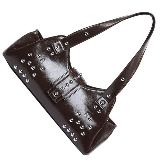 FENOHREFE PU Leather Armpit Bag Punk Rock Styles Shoulder Bags Underarm Purse Handbag With Spacious Interior For Various Occasion