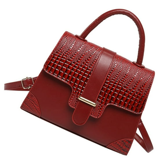 FENOHREFE PU Leather Crossbody Bag For Ladies Functional Designs Shoulder Bag Casual Top Handle Purse Office Satchel Purses