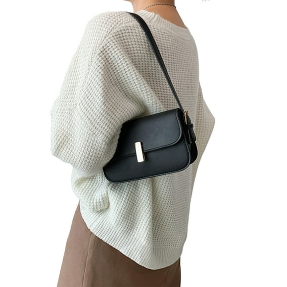 FENOHREFE PU Leather Shoulder Bag Saddle Purse Casual Underarm Bag for Women, Underarm Bag Saddle Handbag Purse
