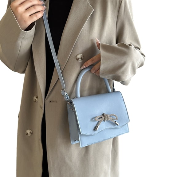 FENOHREFE PU Shoulder Bag with Bowknot Decoration Convenient and Fashionable Crossbody Bags for Various Occasions