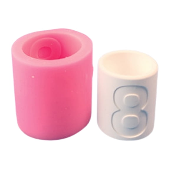 FENOHREFE Portable Number Candle Holder Silicone Mold Decorative Cement Artworks CraftingMold for Craft Lovers and Enthusiasts